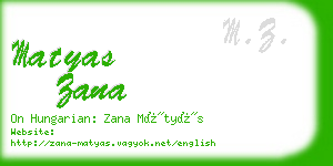 matyas zana business card